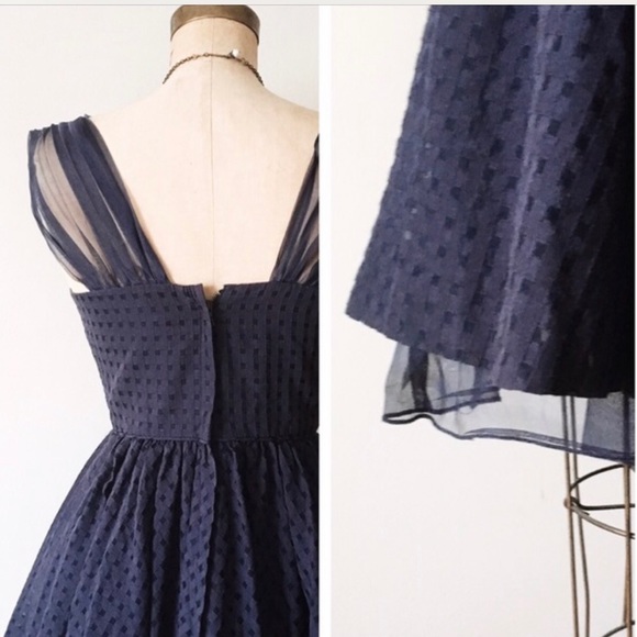 Anthropologie girls from savoy Peggy sue navy sz6 - Picture 2 of 10